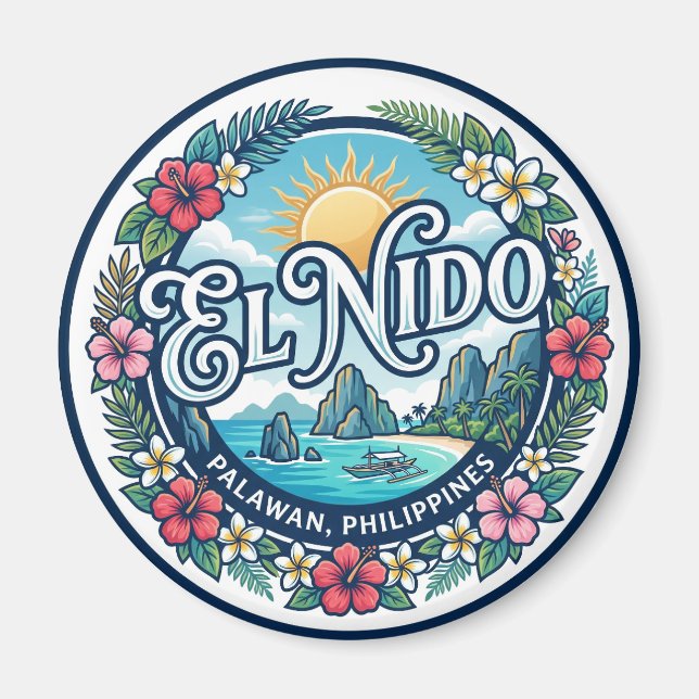 El Nido, Palawan, Philippines Philippines Magnet (Front)