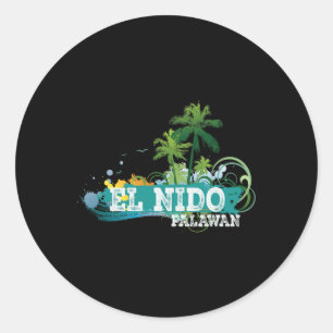 El Nido Palawan Phillipines Vacation Souvenir Tee Classic Round Sticker