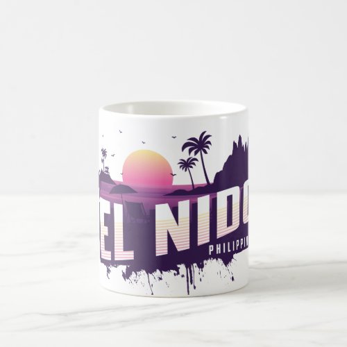 El Nido Philippines Palawan Purple Sunset Coffee Mug