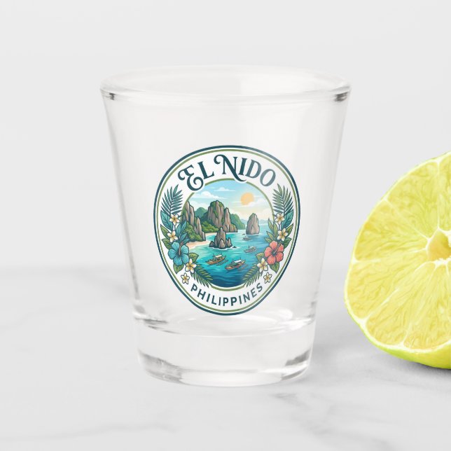 El Nido Philippines Shot Glass (Front)