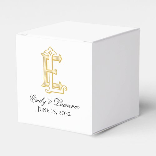 EL or LE Monogram vintage initials Favor Box