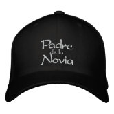 Father of the Bride black white elegant wedding Embroidered Baseball Cap |  Zazzle