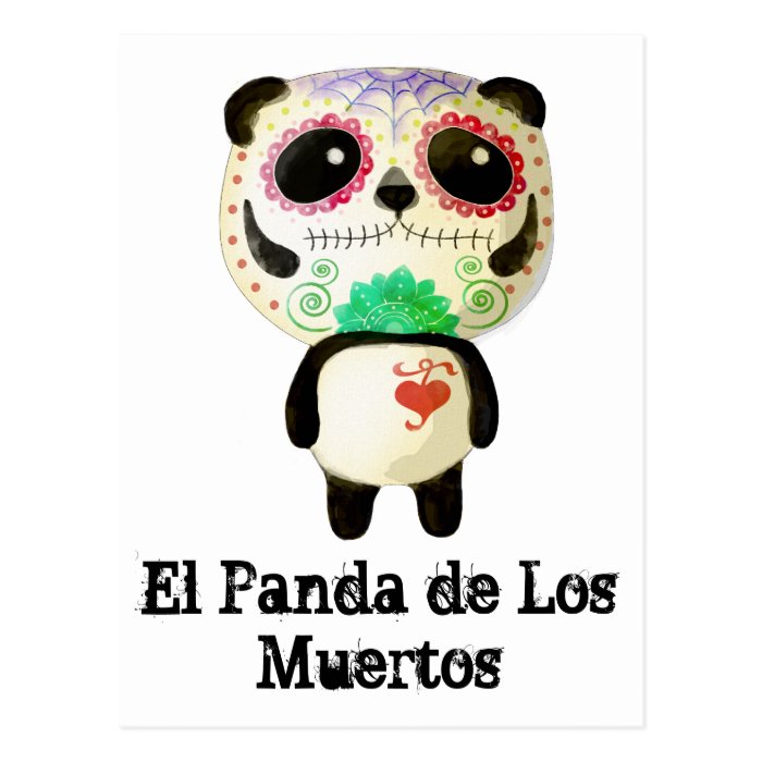 El Panda de Los Muertos Postcard