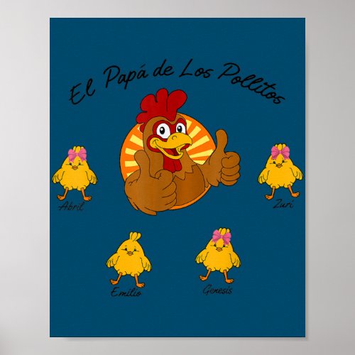 El Papa De Los Pollitos Gift for Dad from Poster