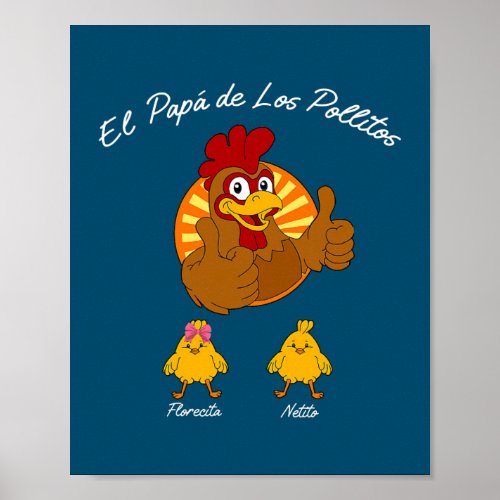 El Papa De Los Pollitos Gift for Dad from Poster