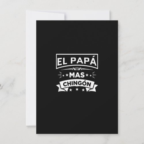 El Papa Mas Chingon Funny Spanish Mexican Fathers  Invitation