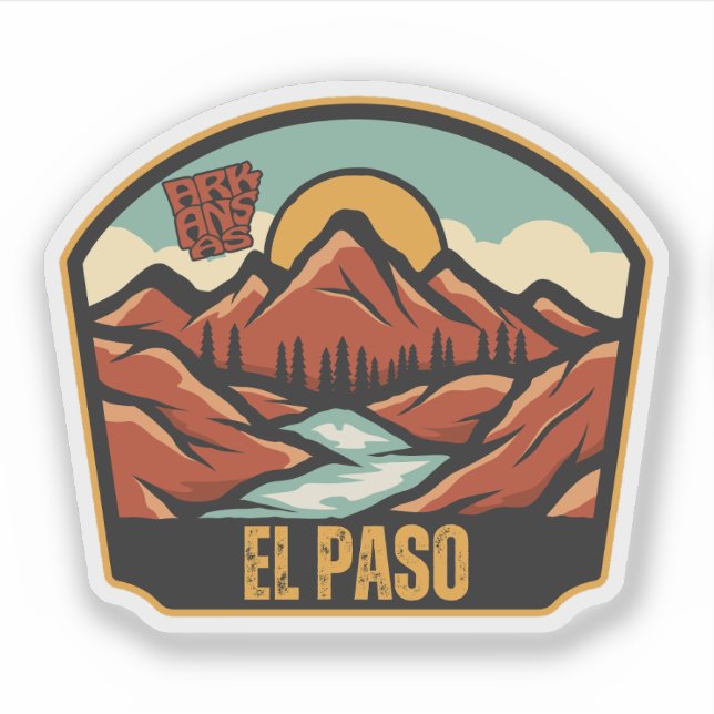 El Paso, Arkansas  Sticker (Front)