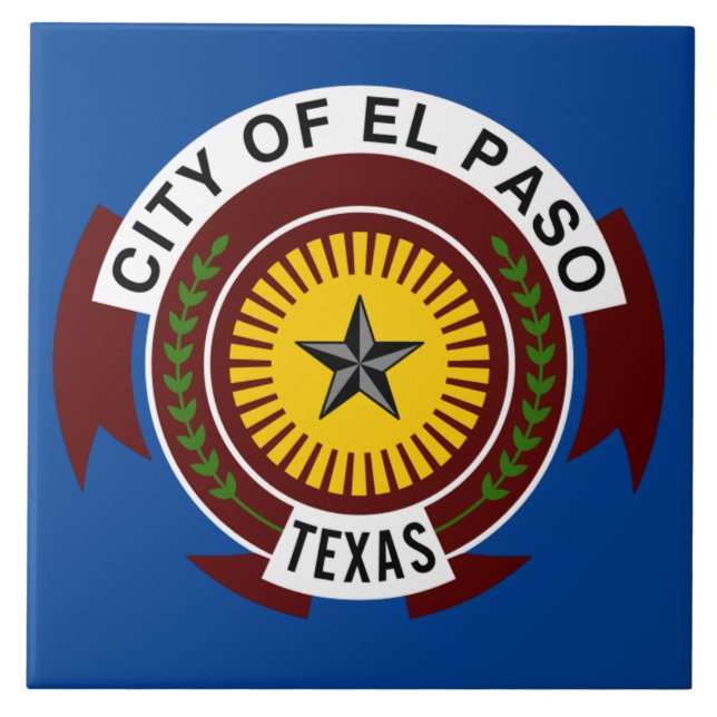 El Paso city flag Ceramic Tile (Front)