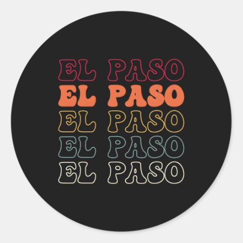 El Paso Classic Round Sticker