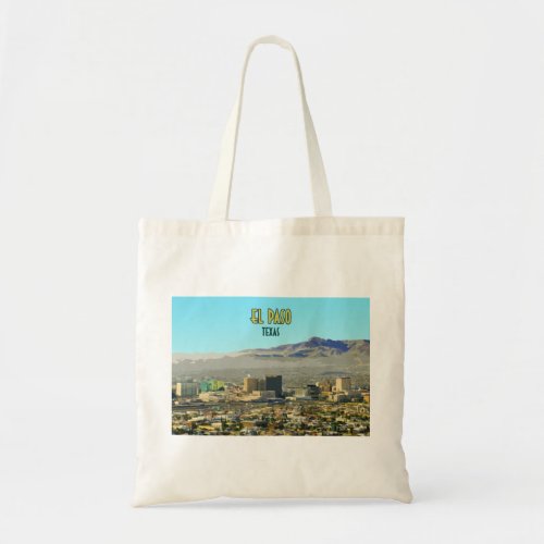 El Paso Downtown Mountain Texas Vintage Tote Bag