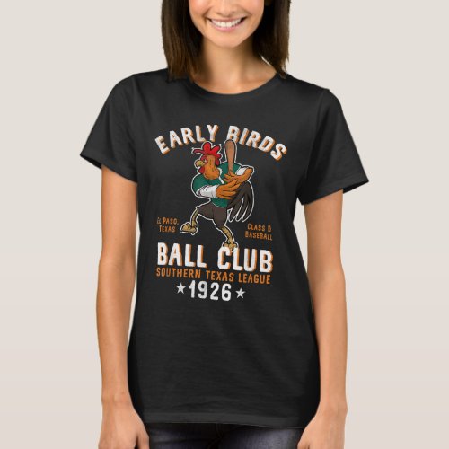 El Paso Early Birds Retro Minor League Baseball Te T_Shirt