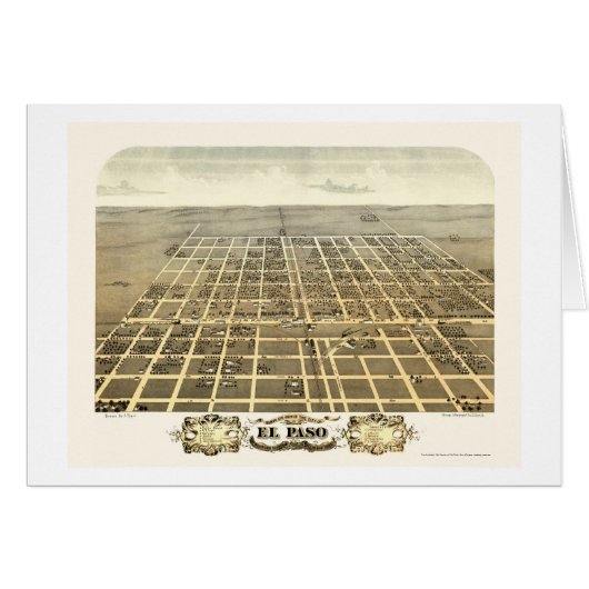 El Paso, IL Panoramic Map - 1869 Cards (Front Horizontal)