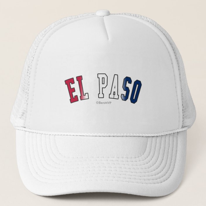 El Paso in Texas State Flag Colors Trucker Hat