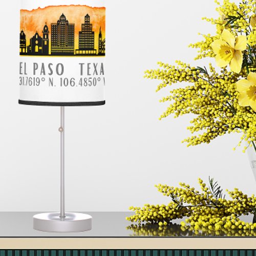 El Paso Skyline Latitude and Longitude  Table Lamp