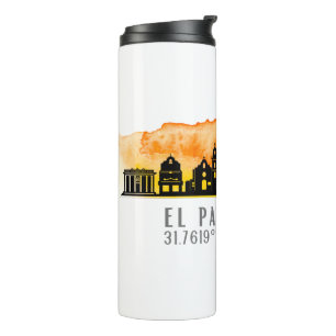El Paso Skyline Latitude and Longitude Thermal Tumbler
