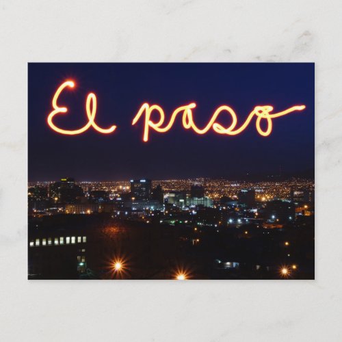 El Paso Skyline Postcard