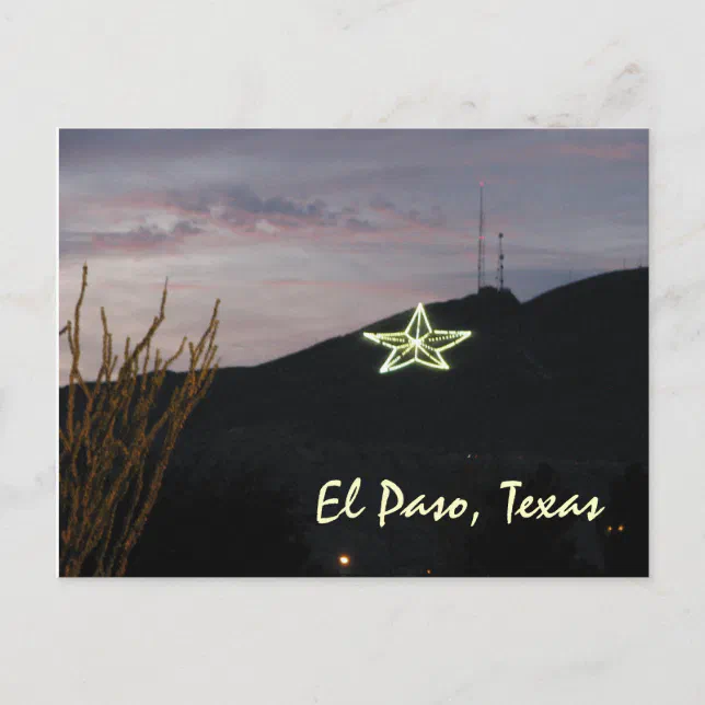 El Paso Star Postcard Zazzle