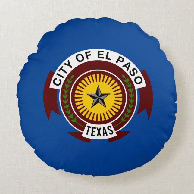 El Paso (Texas) City flag  Round Pillow (Front)