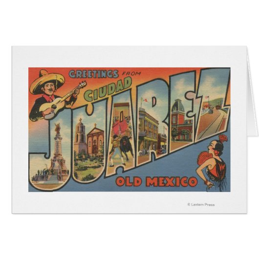 El Paso, Texas - Ciudad Juarez Cards (Front Horizontal)