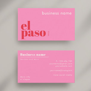 El Paso Texas company Business Card