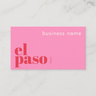 El Paso Texas company Business Card