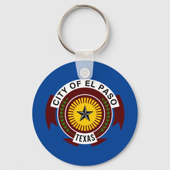 El Paso (Texas) flag Keychain (Front)