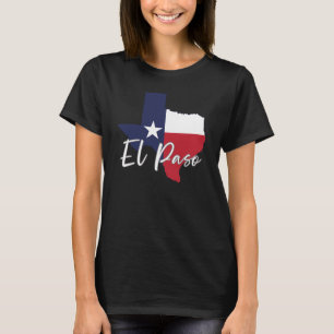 El Paso, Texas Flag Map Women's Black T-Shirt