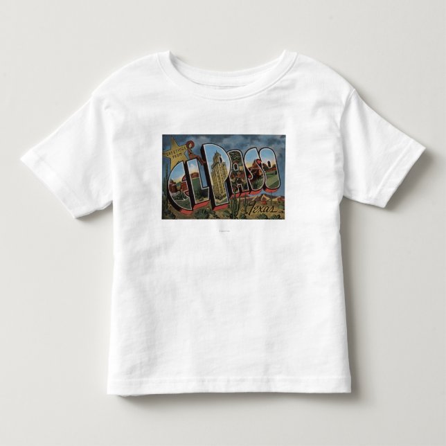 El Paso, Texas - Large Letter Scenes Toddler T-shirt (Front)