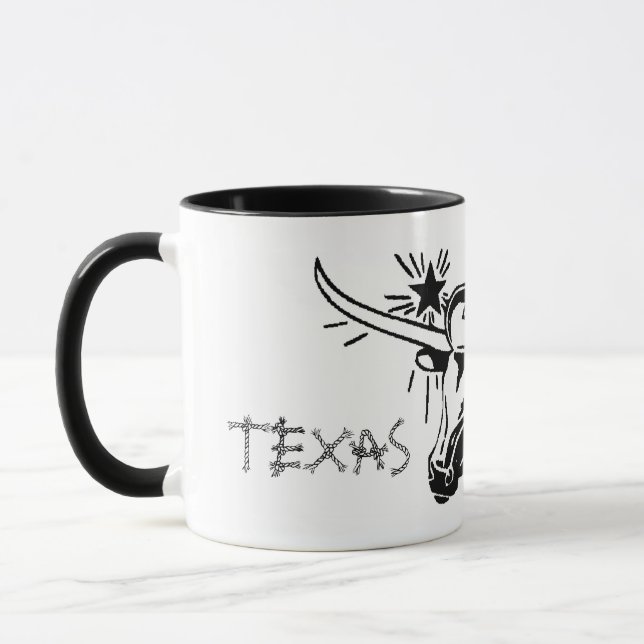 El Paso Texas Longhorn Ceramic Mug (Left)