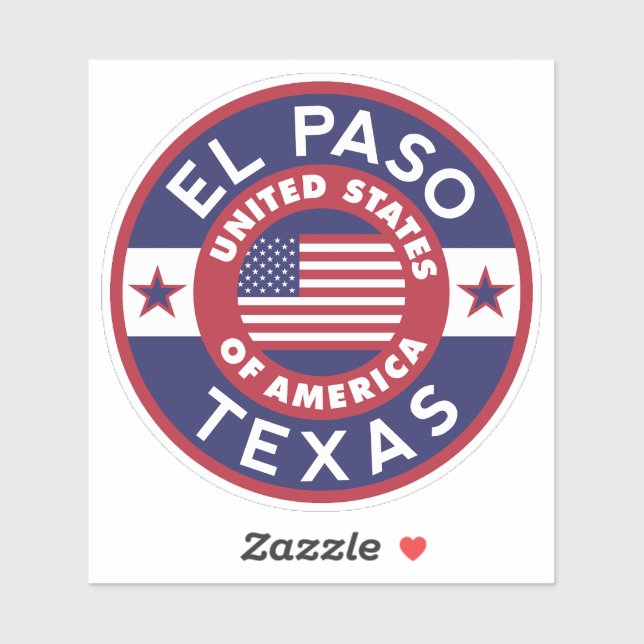 EL PASO, Texas Sticker (Sheet)