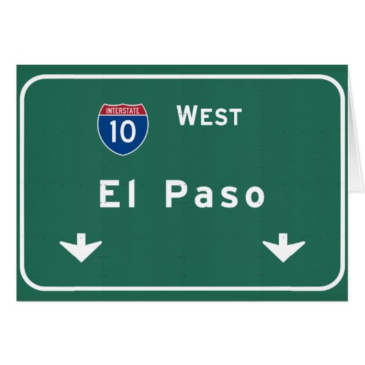 El Paso Texas tx Interstate Highway Freeway Road : Cards (Front Horizontal)