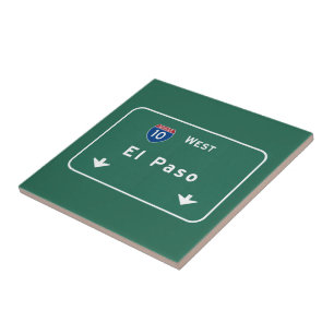 El Paso Texas tx Interstate Highway Freeway Road : Tile