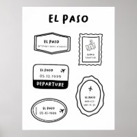 El Paso - Travel Stamp Collection | Minimalist