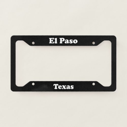 El Paso TX License Plate Frame