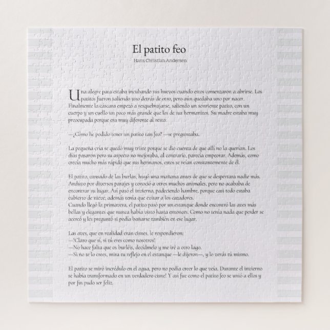 El Patito Feo Jigsaw Puzzle (Vertical)