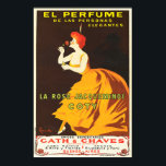 EL PERFUME La Rose Jacqueminot Coty Paris Art Deco Poster<br><div class="desc">Restored! High resolution reproduction,  Photoshop sharpened for crisp prints,  digital retouched and restored for tears,  smudges,  and missing elements. EL PERFUME La Rose Jacqueminot Coty Vintage Paris Art Deco Poster by Leonetto Cappiello.</div>