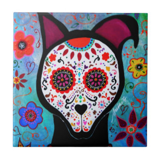 EL PERRO DOG DIA DE LOS MUERTOS TILE