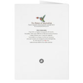 El Picaflor, tarjeta (Back)