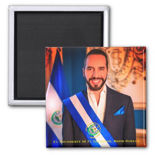 El presidente de El Salvador Nayib Bukele Magnet