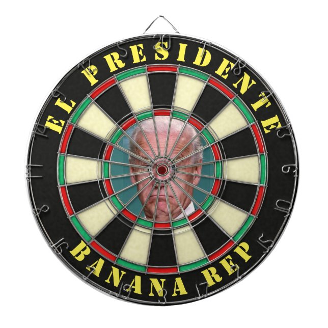  El Presidente Joe Biden Banana Republic Dart Board (Front)