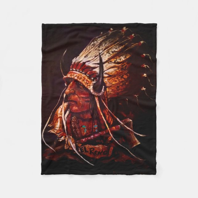 "El Reno Chief" Fleece Blanket (Front)