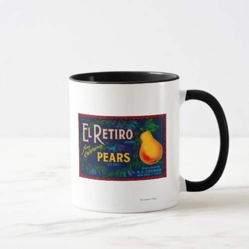 El Retiro Pear Crate Label