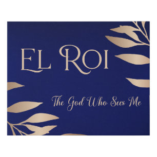 El Roi 3 (Sapphire/Gold) Faux Canvas Print