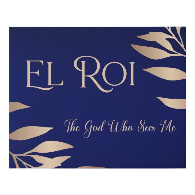 El Roi 3 (Sapphire/Gold) Faux Canvas Print (Front)