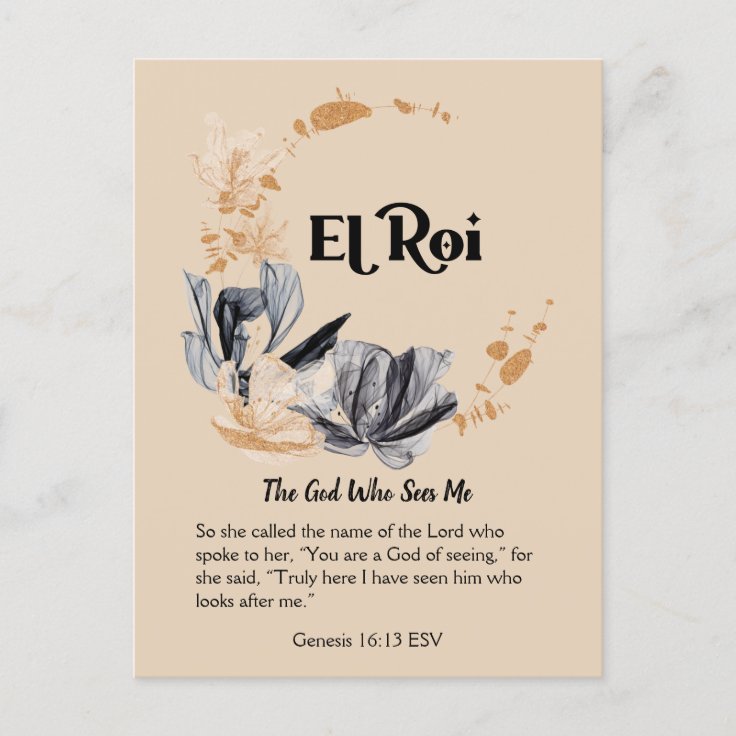 el-roi-names-of-god-devotional-scripture-postcard-zazzle