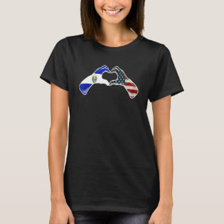 El Salvador American USA Flag   USA Salvadorian He T-Shirt