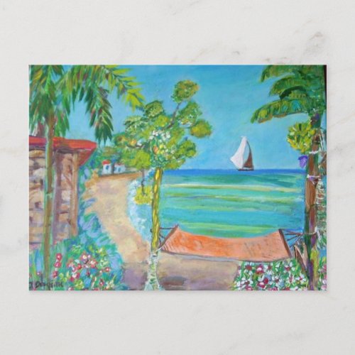 El Salvador Beach Painting _ Postcard