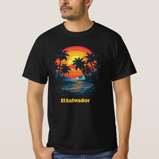 El Salvador Beach Vibes T-Shirt (Front)