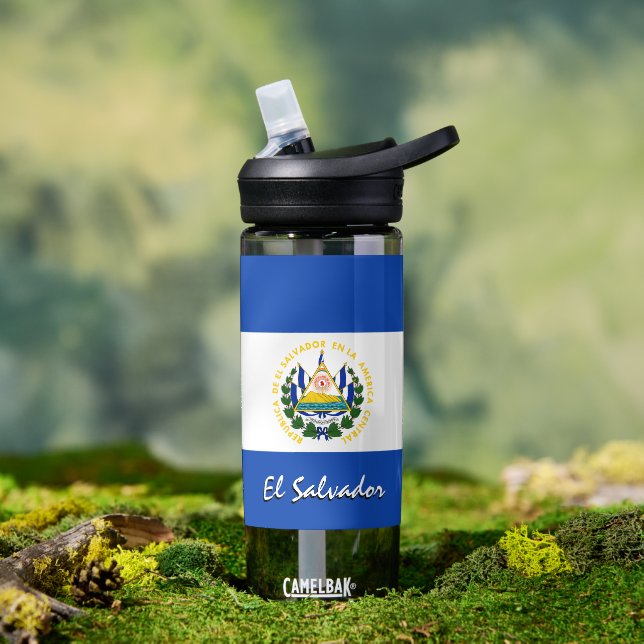 El Salvador bottle, patriotic El Salvador Flag Water Bottle (Outdoor)