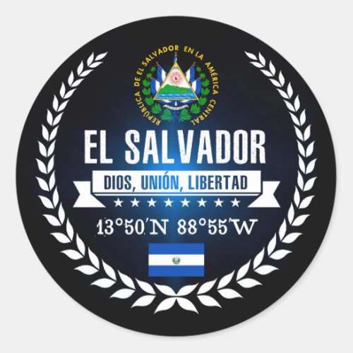 El Salvador Classic Round Sticker